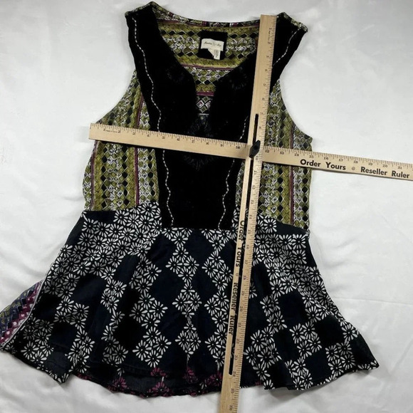 Anthropologie Meadow Rue Stitched Tile Tank women's size s sleeveless patchwork - Picture 8 of 10